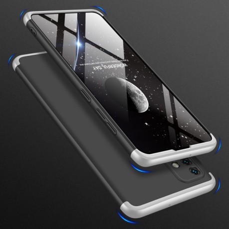 Протиударний чохол GKK Three Stage Splicing Full Coverage Samsung Galaxy A51 - чорно-сріблястий
