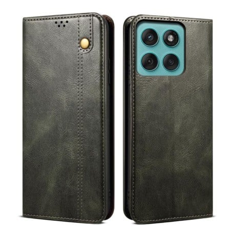 Чехол-книжка Simple Wax Crazy Horse для Motorola Moto G86 Power 5G - зеленый