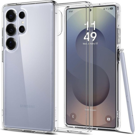 Оригінальний чохол Spigen Ultra Hybrid для Samsung Galaxy S25 Ultra - Clear