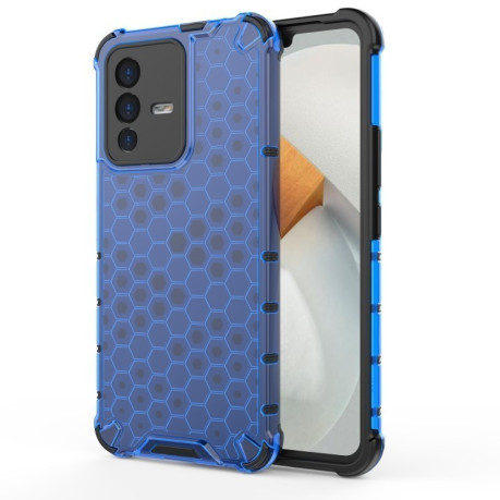 Противоударный чехол Honeycomb на Vivo S12 / V23 5G - синий