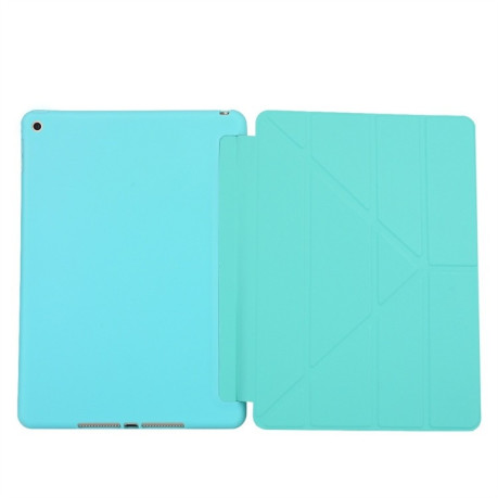 Чехол- книжка Solid Color Trid-fold Deformation Stand на iPad 9/8/7 10.2 (2019/2020/2021) -зеленый