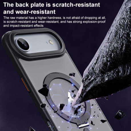 Противоударный чехол Airbag MagSafe Shockproof Frosted для iPhone Air - синий