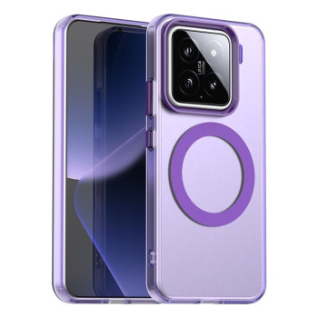 Противоударный чехол MagSafe Holder PC Hybrid для Xiaomi 15 Pro - фиолетовый