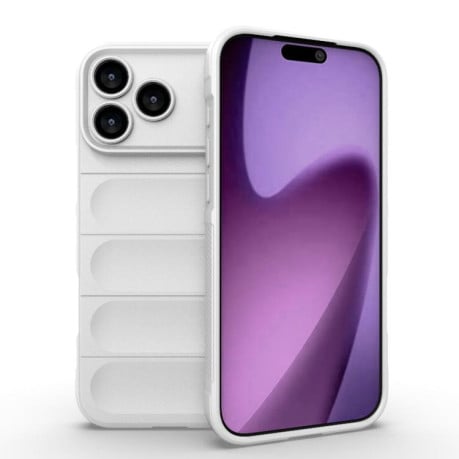 Силиконовый чехол Magic Flannel на iPhone 17 Pro Max - белый