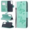 Чохол-книжка Butterflies Pattern Samsung Galaxy S21 Plus - зелений