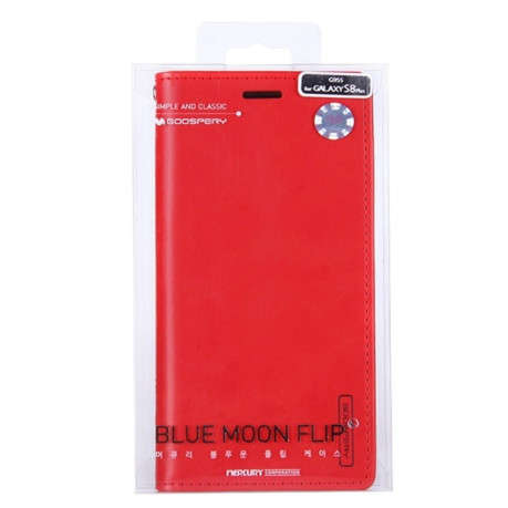Шкіряний чохол-книжка MERCURY GOOSPERY BLUE MOON Samsung Galaxy S8+/G955-червоний