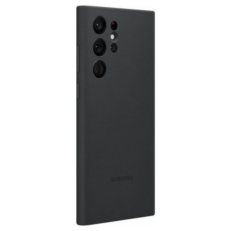 Оригинальный чехол-книжка Samsung Silicone Cover Rubber для Samsung Galaxy S22 Ultra -  black