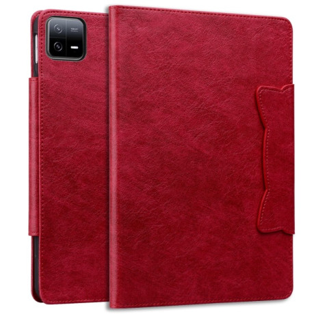 Чохол-книжка Cat Buckle Leather на Xiaomi Pad 7/7 Pro - червоний