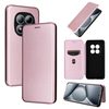 Чехол-книжка Carbon Fiber Texture на Xiaomi Poco M8 Pro/Redmi Note 15 Pro+ 5G Global  — розовый