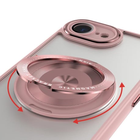 Противоударный чехол MagSafe Acrylic Hybrid для iPhone 16e - розовый