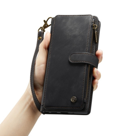 Шкіряний чохол-гаманець CaseMe-C30 для iPhone 14 Pro Max - чорний