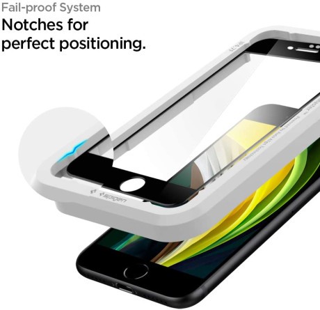 Захисне гартоване скло Spigen Alm Glass Fc для iPhone 7/8/SE 3/2 2022/2020 Black