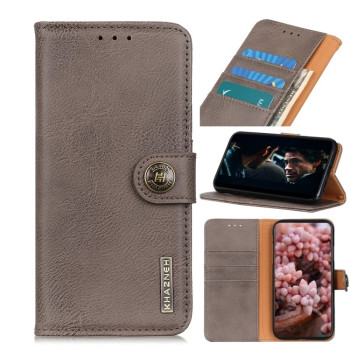 Кожаный чехол-книжка Cowhide Texture на Samsung Galaxy Note 10 Lite / A81 -хаки