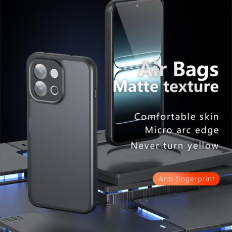 Противоударный чехол Armor Precise Hole PC Hybrid TPU для OnePlus 13T - черный