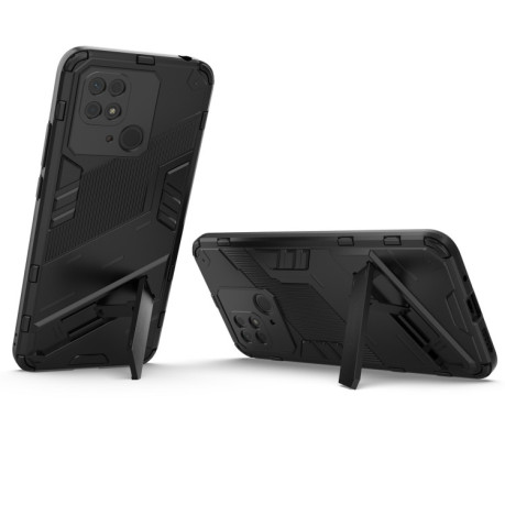 Противоударный чехол Punk Armor для Xiaomi Poco C40/Redmi 10c 4G - черный