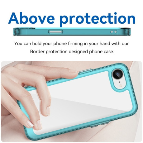 Противоударный чехол Colorful Acrylic Series для iPhone 16e - синий