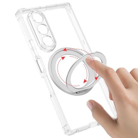 Прозорий чохол з MagSafe посилені кути Airbag з підставкою на Samsung Galaxy Fold7 5G