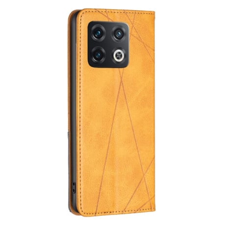 Чехол-книжка Rhombus Texture для OnePlus 10 Pro 5G - желтый