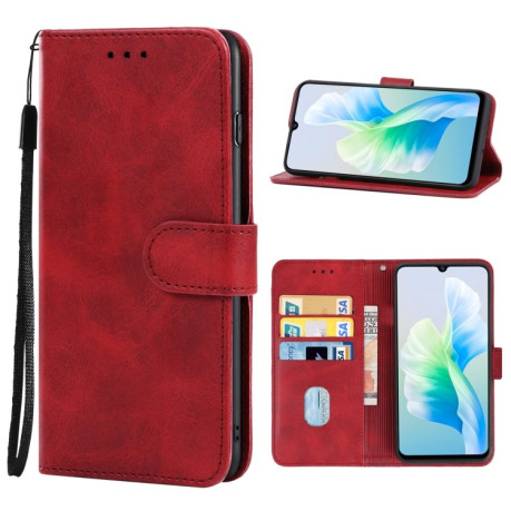 Чехол-книжка EsCase Leather для Vivo V23e - красный