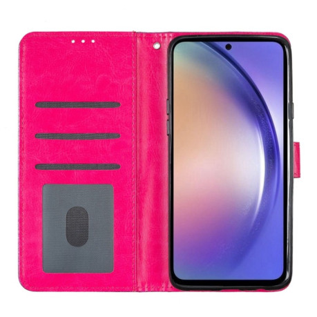 Чехол- книжка Glittery Powder на Samsung Galaxy A05 - пурпурно-красный