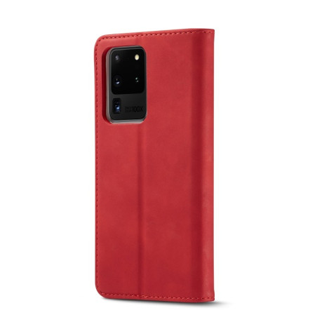 Чехол книжка LC.IMEEKE LC-002 Series на Samsung Galaxy S20 Ultra - красный