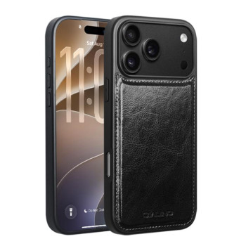 Класичний шкіряний чохол-накладка Qialino на iPhone 18 Pro Max — чорний