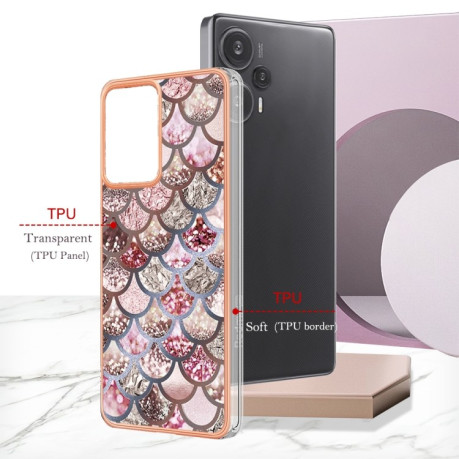 Противоударный чехол Electroplating IMD для Xiaomi Redmi Note 12 Turbo/Poco F5 - Scales
