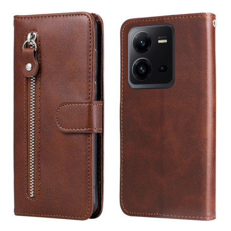 Чохол-книжка Fashion Calf Texture для Vivo V25 5G/V25e 4G - коричневий
