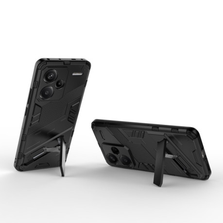 Противоударный чехол Punk Armor для Xiaomi Redmi Note 13 Pro 5G/Poco X6 5G - черный