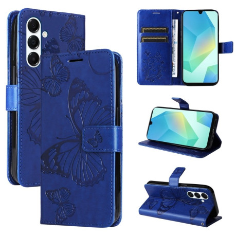 Чохол-книжка Embossed Butterfly  для Samsung Galaxy A26 5G - синій