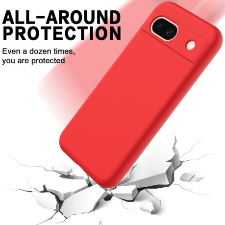 Силиконовый чехол Solid Color Liquid Silicone на Google Pixel 8a - красный