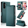 Чехол-книжка Side Buckle Magnetic Frosted Leather на Samsung Galaxy A37 5G — розовое тёмно-зелёный
