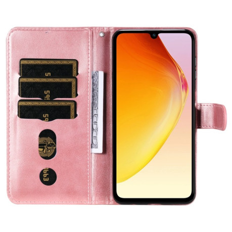 Чохол-книжка Fashion Calf Texture для Vivo V25 5G/V25e 4G - рожеве золото