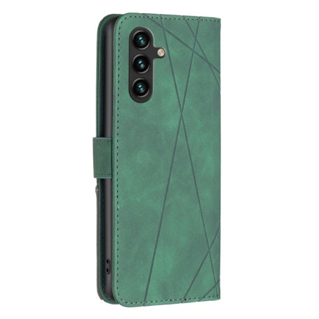 Чохол-книжка Rhombus Texture для Samsung Galaxy A55 - зелений
