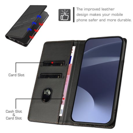 Чохол-книжка з фактурою Multi-functional Wallet Retro на Infinix Smart 10 Plus 4G - чорний