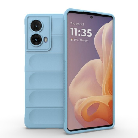Силиконовый чехол Magic Flannel для Motorola Moto G85 5G Global - голубой