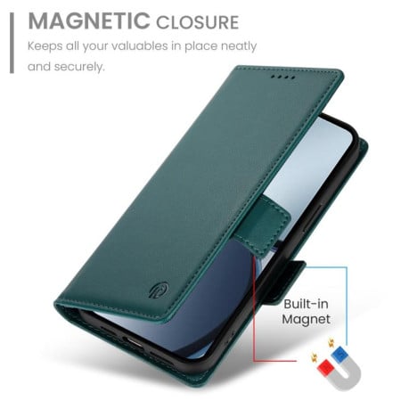 Чохол-книжка Side Buckle Magnetic Frosted Leather на Realme C75 / Realme 14x - зелений