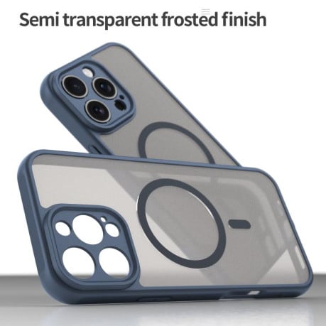 Протиударний чохол Fan Dun Series TPU Hybrid PC Frosted Magsafe для iPhone 16e - синій