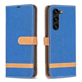 Чохол-книжка Color Matching Denim Texture на Samsung Galaxy S25+ 5G - синій