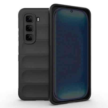 Силиконовый чехол Magic Flannel на Infinix Hot 50 Pro 4G Global - черный