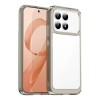 Протиударний чохол Colorful Acrylic Series з кольоровою силіконовою боковиною на Xiaomi Redmi K90 / Poco F8 Pro — прозоро-сірий