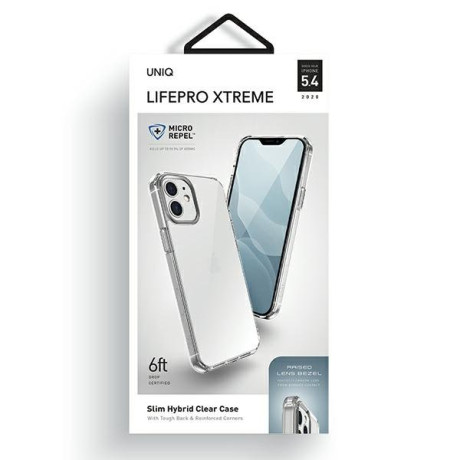 Оригинальный чехол UNIQ etui LifePro Xtreme на iPhone 12 mini - прозрачный