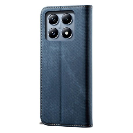 Чехол книжка Denim Texture Casual Style на Xiaomi 14T Pro - синий
