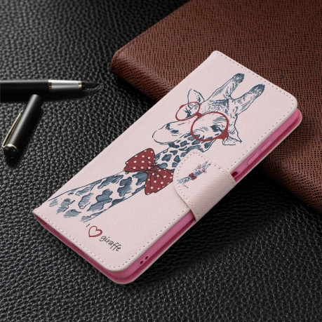 Чехол-книжка Colored Drawing Series на Xiaomi Mi Poco X3 / Poco X3 Pro - Giraffe