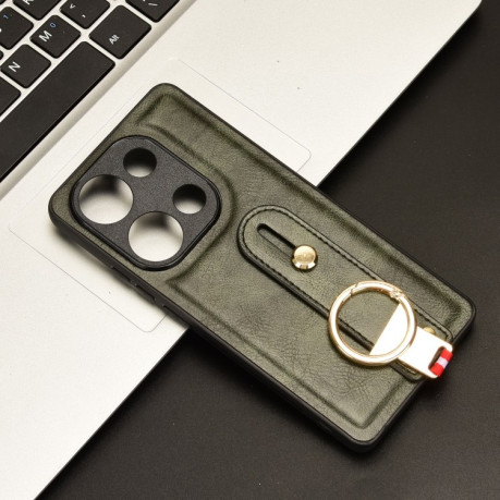Протиударний чохол Wristband Leather Back для Xiaomi Redmi Note Redmi Note 14S/ 13 Pro 4G / POCO M6 Pro 4G - зелений