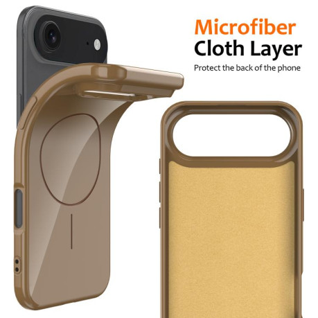Противоударный чехол Glossy TPU Shockproof MagSafe на iPhone Air - золотой