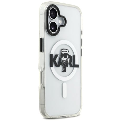 Оригинальный прозрачный чехол Karl Lagerfeld IML Karl Sketch Logo с MagSafe на iPhone 17 - Transparent