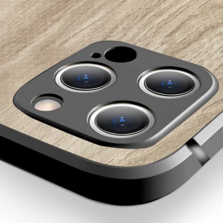 Противоударный чехол Shang Rui Wood для iPhone XR - коричневый