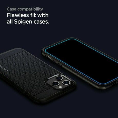 Комплект захисного скла Spigen Alm Glass Fc для iPhone 12 Pro Max Black