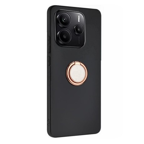 Противоударный чехол Matte with Ring Holder для Xiaomi Redmi Note 14 4G 164.48mm - розовое золото